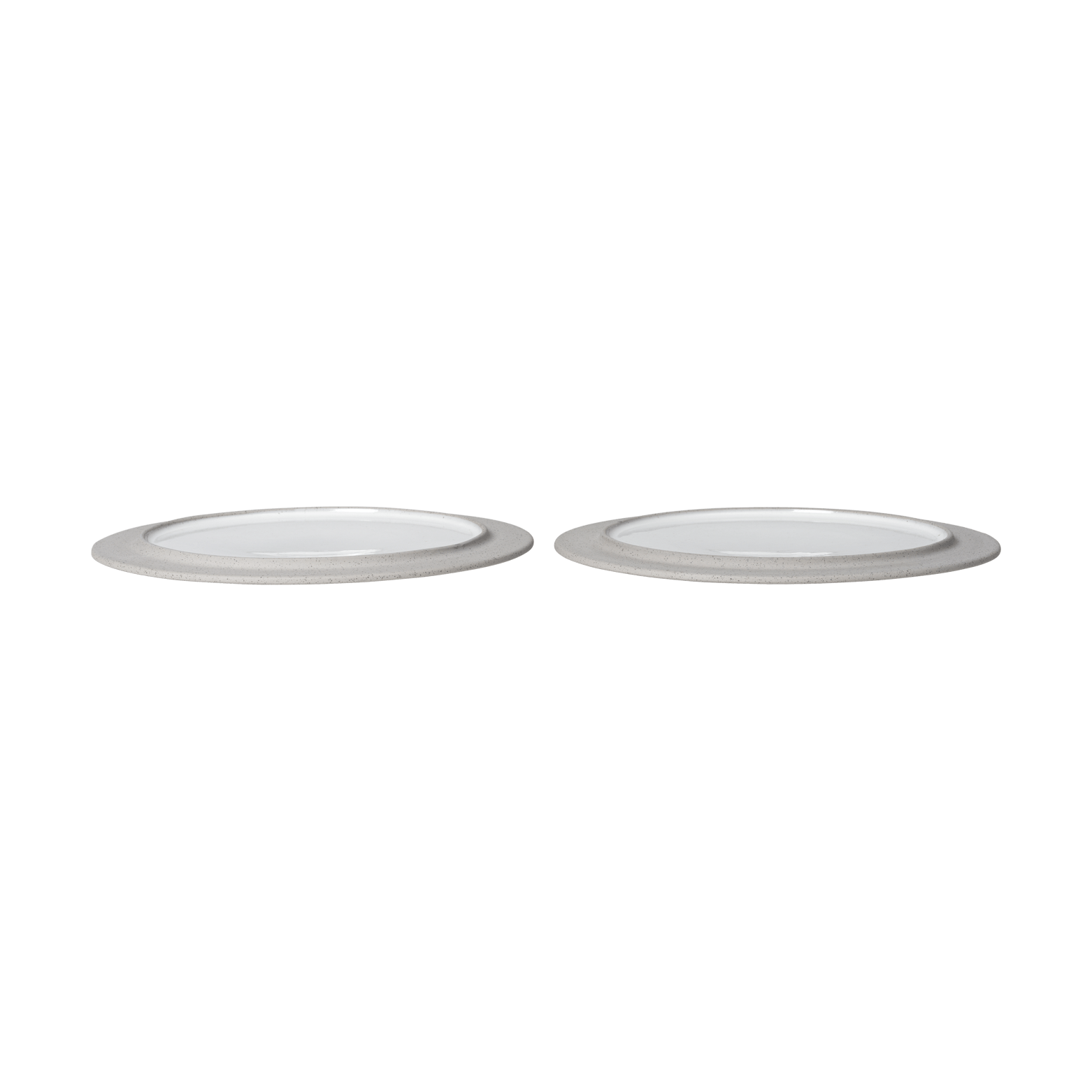 Ferm Living Sonae Plates 2-pack, Grey\nWhite