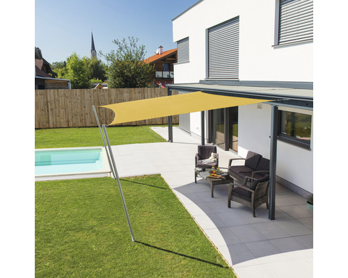 Windhager Sun sail Cannes square 3m yellow