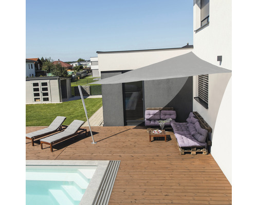 Windhager Sun sail Capri triangle 4m grey