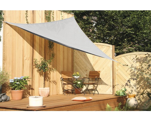 Awning triangle Floracord silver gray 360x360x360 cm