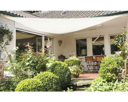 Awning triangle Floracord silver gray 500x500x500 cm
