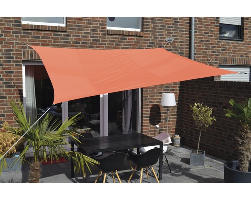 Floracord Awning rectangle terracotta with rain cover 250x300 cm