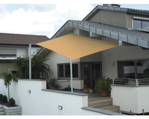 PeddyShield Trapeze sisal sun sail with rain cover 250x350x250 cm