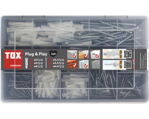 Tox Dübel Assortment case Tox Plug & Play, 320 pieces