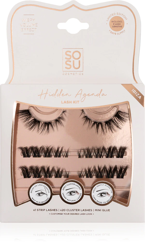 SOSU Cosmetics Hidden Agenda Lash Kit artificial eyelashes
