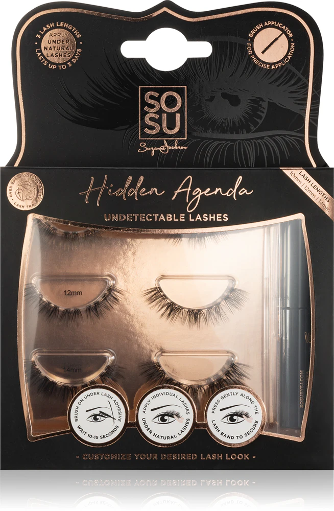 SOSU Cosmetics Hidden Agenda Undetectable Lashes Set (for eyelashes)