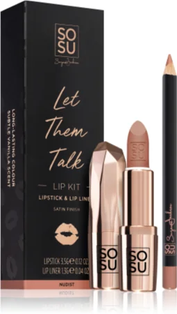 SOSU Cosmetics Let Them Talk Lip Set Nudist Shade None