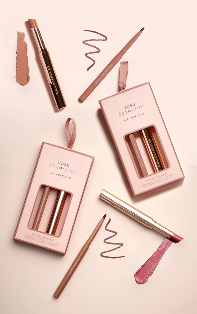 SOSU Cosmetics Lip Luxe Duo Gift Set for Lips Shade Nude
