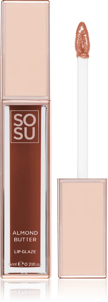 SOSU Cosmetics Satin Lip Glaze Hydrating Lip Gloss Farbton Almond Butter 6 ml