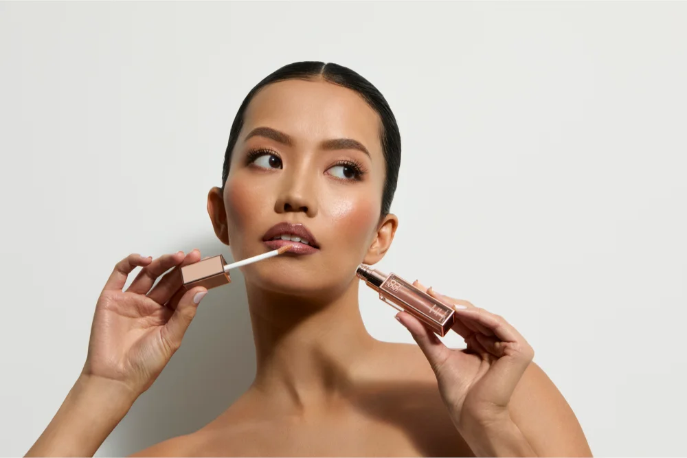 SOSU Cosmetics Shimmer Lip Glaze Hydrating lip gloss glitter