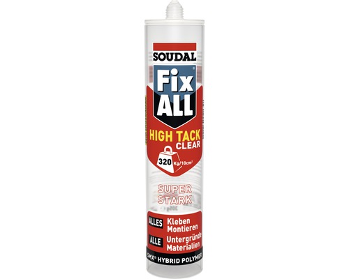 Soudal Fix ALL High Tack Clear assembly adhesive transparent 305 g