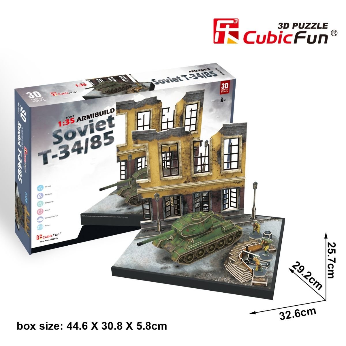 CubicFun Soviet T34/85 Puzzle 213 3D Puzzle Difficulty: 7/8