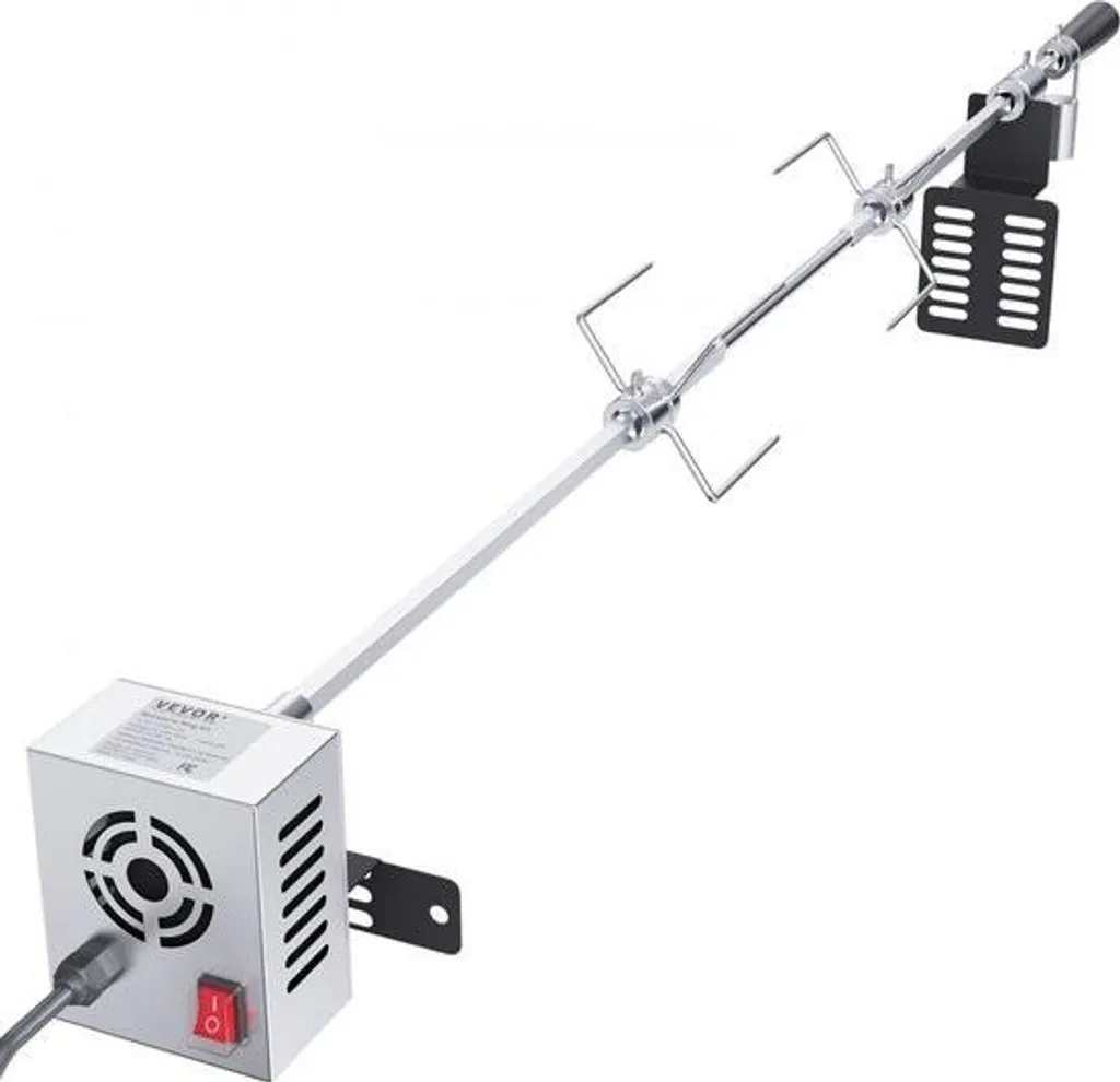 Merkloos Suckling pig grill, lamb grill, 100.6 cm, 12 kg stainless steel rotisserie grill, 9 W, lamb grill BBQ grill, grill cart barbecue, large rotisserie grill suitable for turkey, ham, etc.