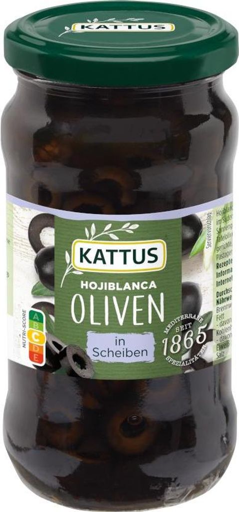 Kattus Sliced ​​Spanish black olives 345g