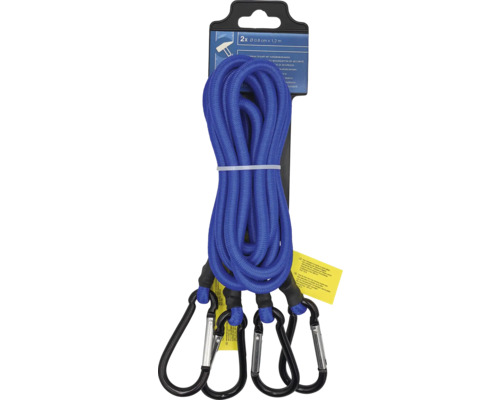 Hornbach Tension strap expander 120 cm blue with carabiner hook 2 pieces