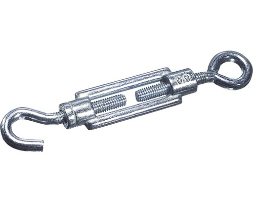 Dresselhaus Turnbuckle Ø 10x120 mm with hooks and eyes, galvanized, 10 pieces
