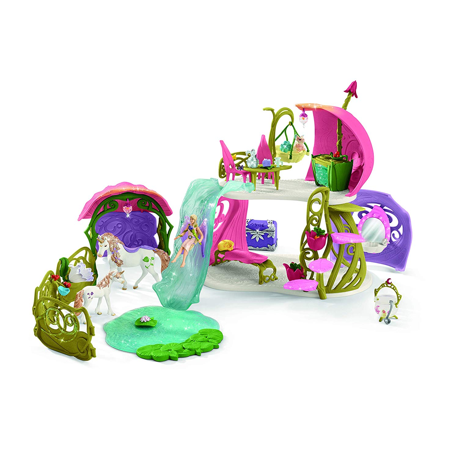 Schleich Sparkling Lake And Flowers House