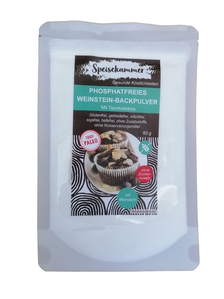 Pantry Pantry Phosphate-Free Cream of Tartar Baking Powder Raising Agent 60g / gluten-free / paleo / no added sugar