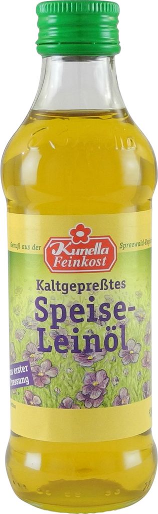 Cold-pressed edible linseed oil from Kunella Feinkost (100 ml)