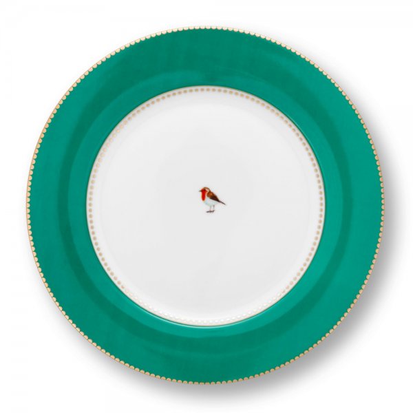 Dinner plate Love Birds Emerald Green 26.5cm Pip Studio