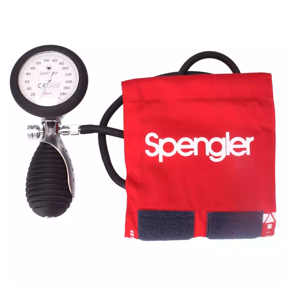 Spengler LIAN METAL Blood Pressure Monitor, Size: Medium  26-34 cm, Red