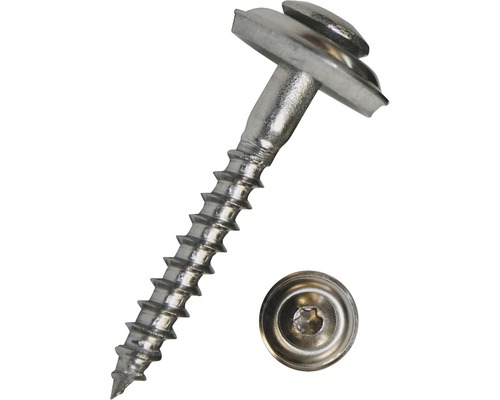 Dresselhaus Plumber screw with sealing washer 4.5x25 mm stainless steel A2 with I-star I 20, 100 pieces