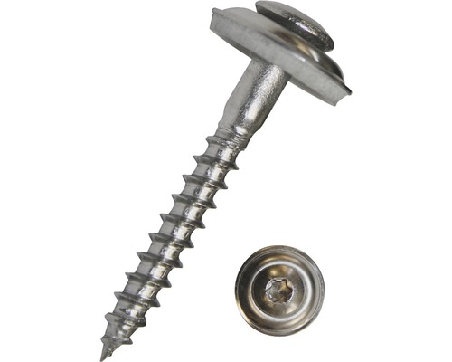 Roofing screw with sealing washer 4.5x45 mm stainless steel A2, 100 pieces