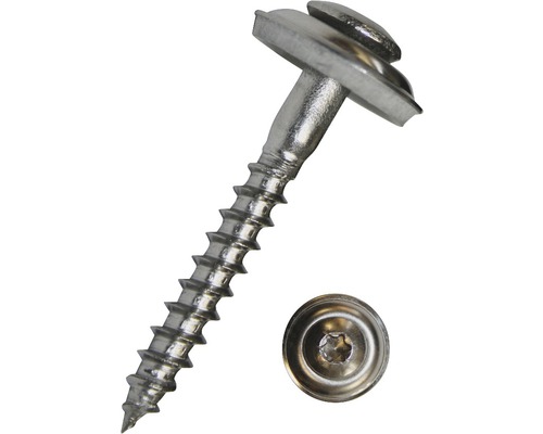 Roofing screw with sealing washer 4.5x80 mm stainless steel A2 with I-Star drive I 20, 100 pieces