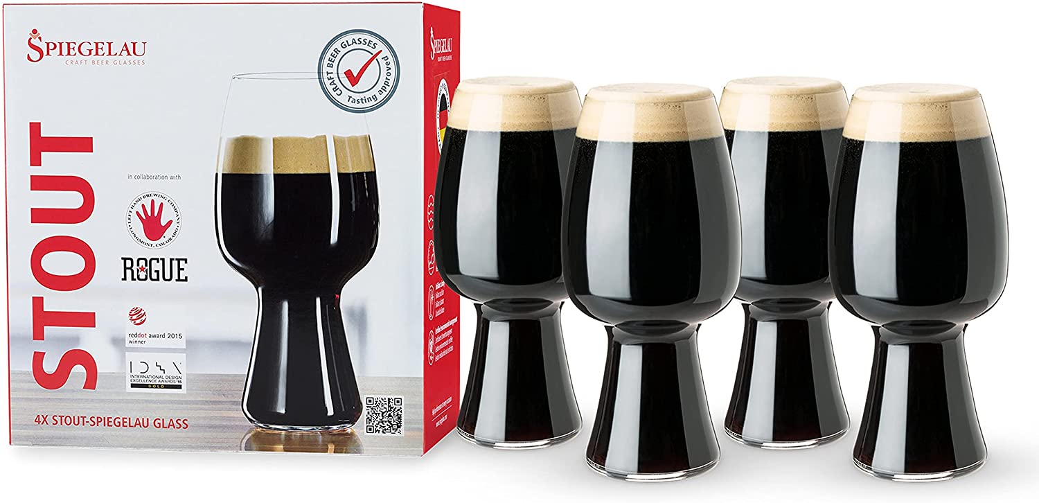 Spiegelau & Nachtmann Spiegelau 4991381 18.10 x 18.10 x 19 cm Craft Beer Stout Glass, Set of 4, Transparent