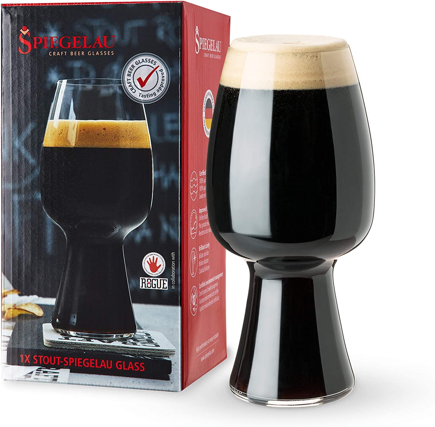 Spiegelau & Nachtmann, Stout Glass 600ml Crystal Craft Beer Glasses 4992551