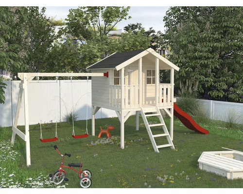 Playhouse Palmako 421 x 284 x 287 cm wood wooden window, door, floor, ladder