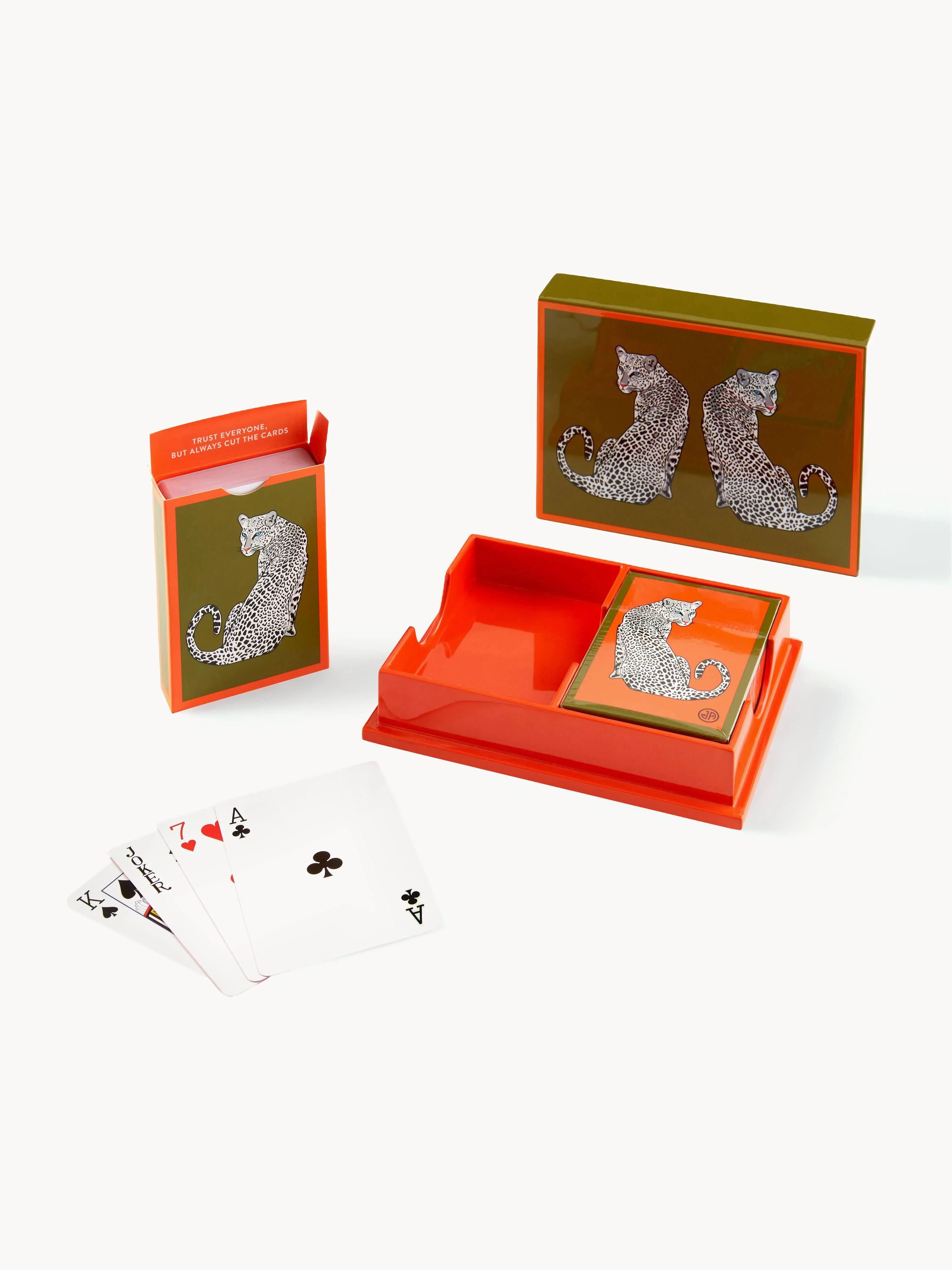 Jonathan Adler Leopard playing card set, leopard