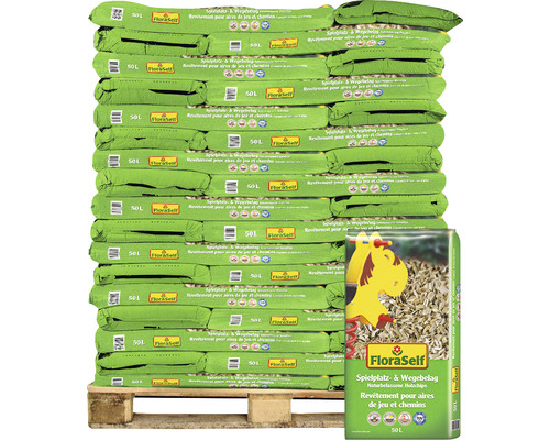 Playground surface & path surface FloraSelf TÜV-certified (42 bags x 50 liters = 2.1 m³) 1 pallet, fall protection