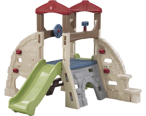 STEP 2 Alpine Ridge plastic play tower with green slide