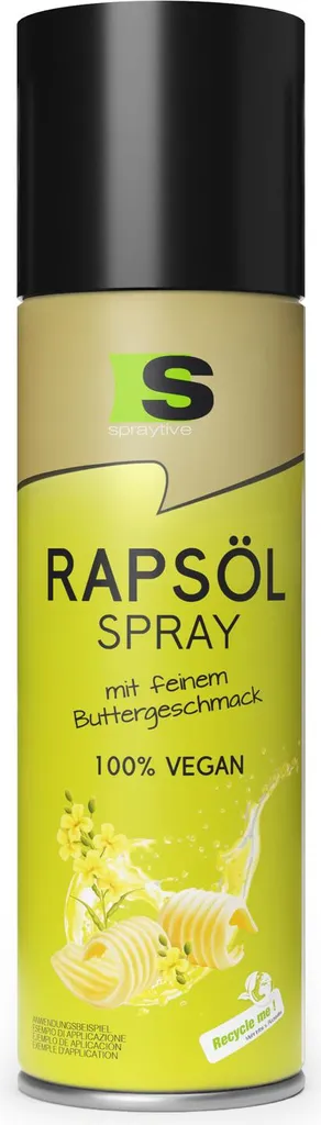 Spraytive 1 x 400ml rapeseed oil spray with a delicate buttery flavor – ideal for cooking & baking 400 ml
