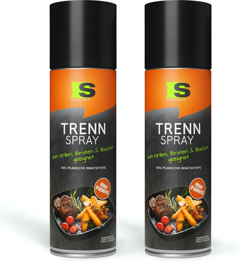 Spraytive 2 x 400ml BBQ Release Spray - For Grilling, Roasting & Baking - Baking Release Spray, Release Agent, Non-Stick Spray