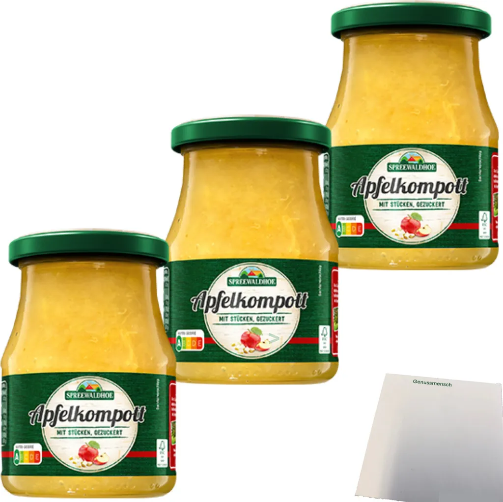 Spreewaldhof Apple Compote 3-pack (3x360g jar) + usy Block
