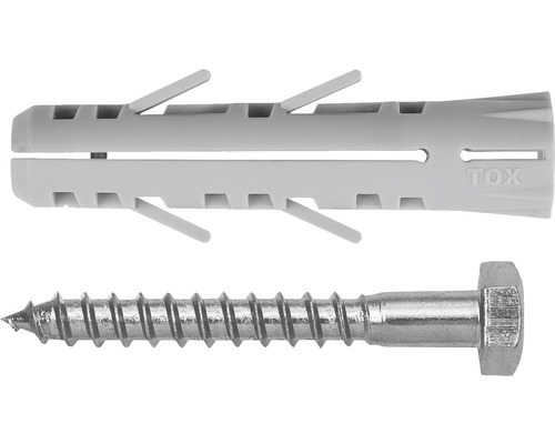 Tox Dübel Expansion dowel Tox Barracuda 10/50 + screw, 4 pieces