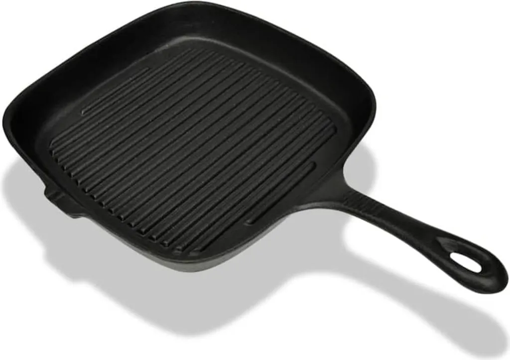 vidaXL "SPRING SALE" Cast iron grill pan 24 x 23 cm Germany Furniture 90533 - Pan sets