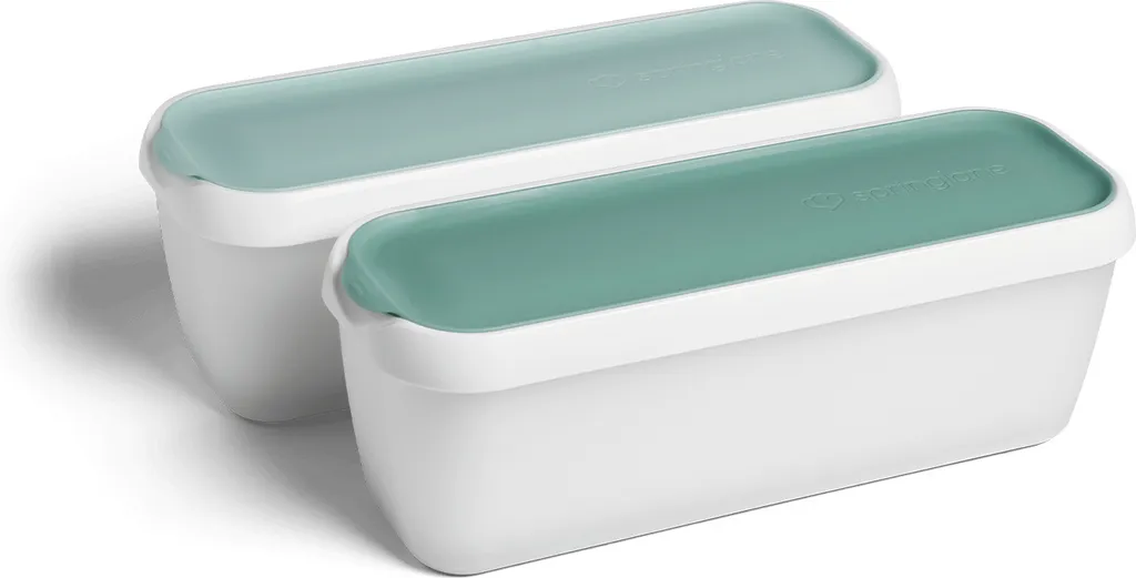 SPRINGLANE 2-piece set of ice cream containers for ice cream, 1 L, storage containers, freezer containers, BPA-free, food-grade ice cream containers
