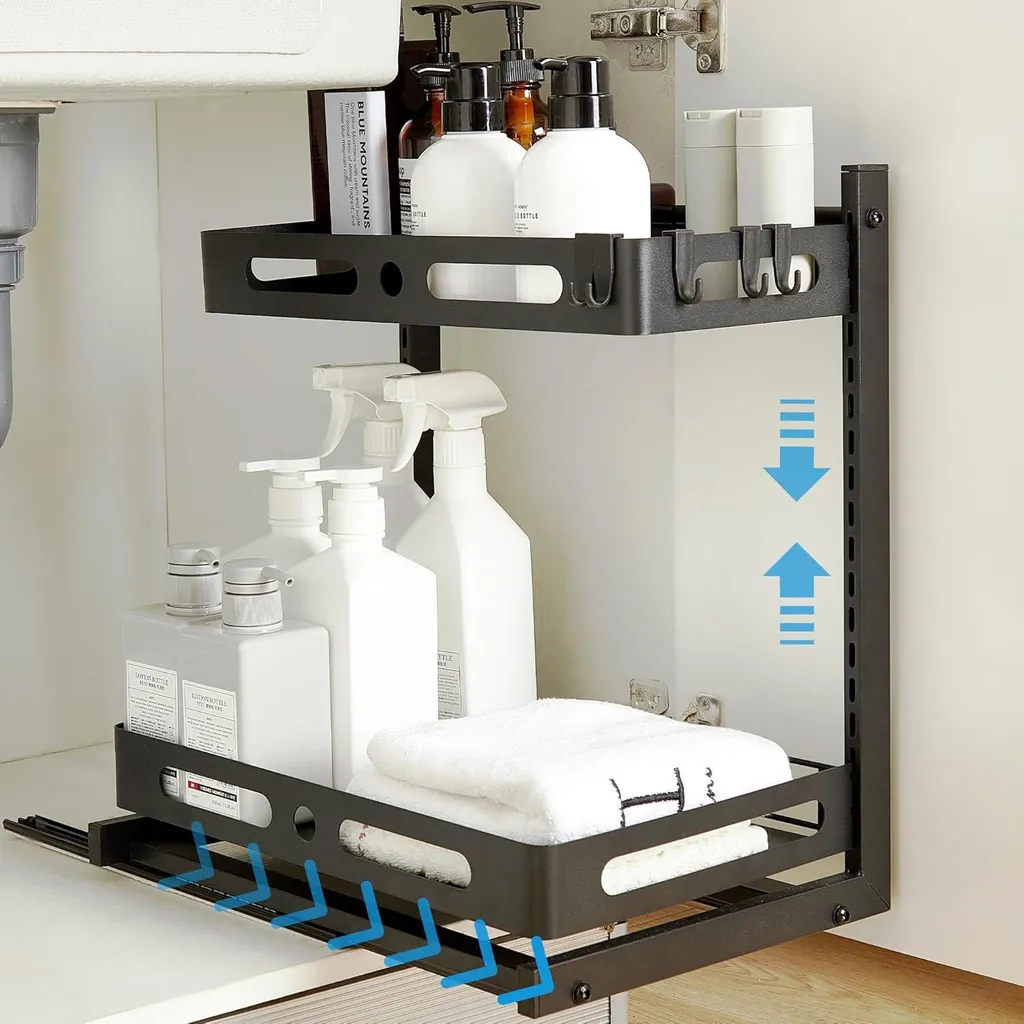 Markenlos Under-sink cabinet organizer - Kitchen organizer - Countertop organizer - Kitchen organizer - Sink kitchen organizer - A must-have for your kitchen!