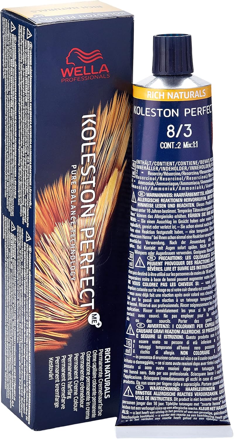 Wella Professionals Koleston Perf. Me+ Rich Naturals 8/3, 60 ml