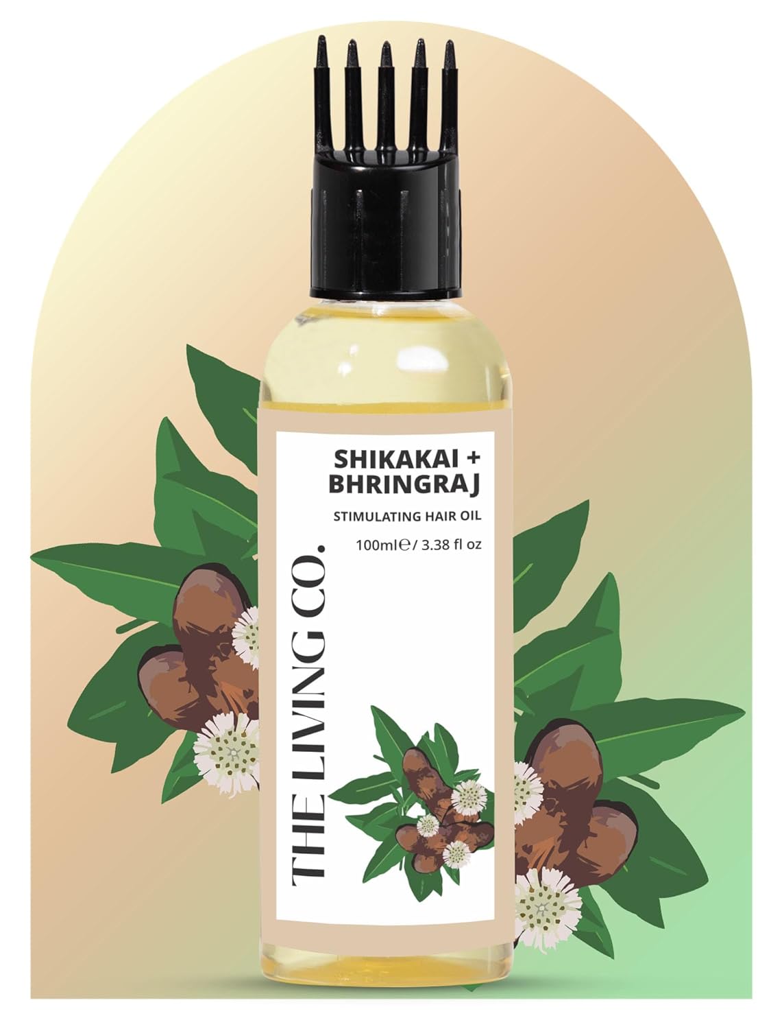 THE LIVING CO. Shikakai + Bhringraj Stimulating Hair Oil for Hair Growth - 100ml