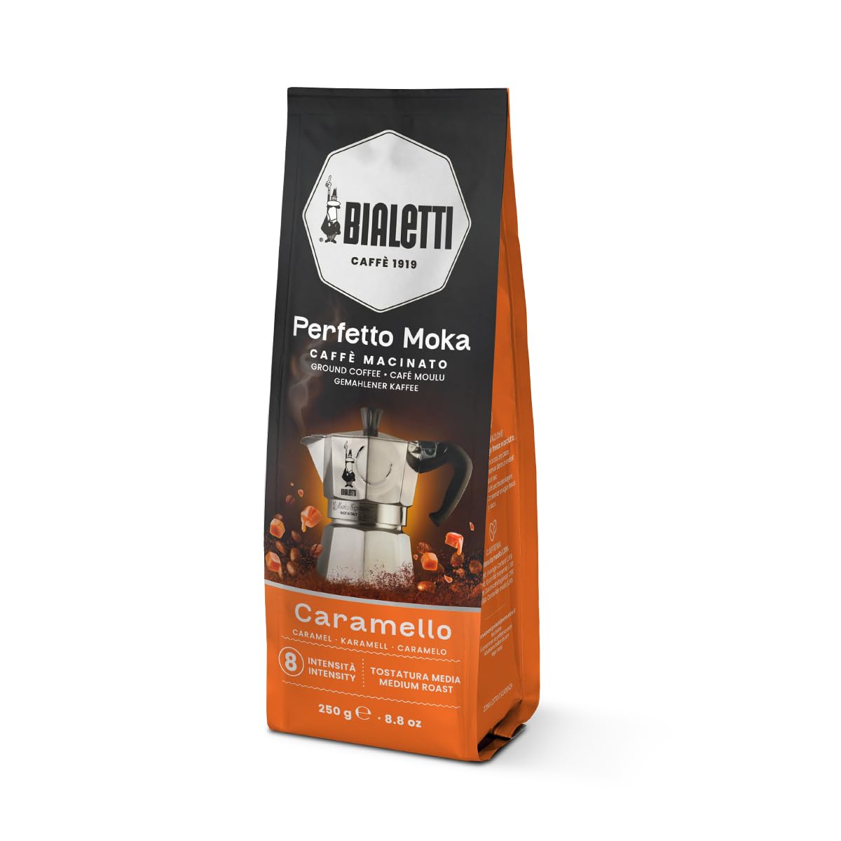Bialetti Store Bialetti Perfetto Moka Ground Coffee Caramel Flavor - 1 x 250g