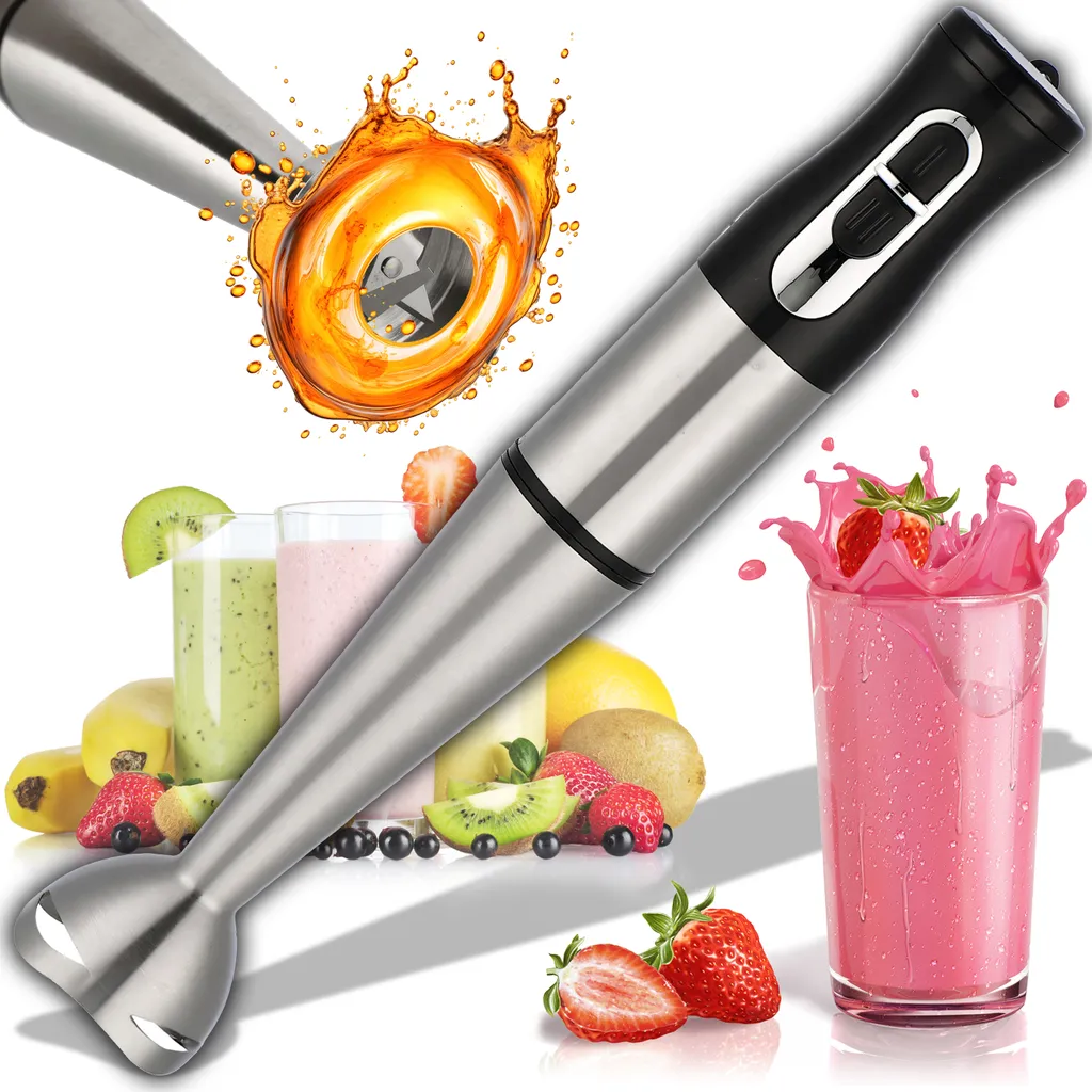 Hand blender | Immersion blender, hand mixer | Mixer, blender stick | 1200W Turbo | Food processor, chopper | Silver | Retoo