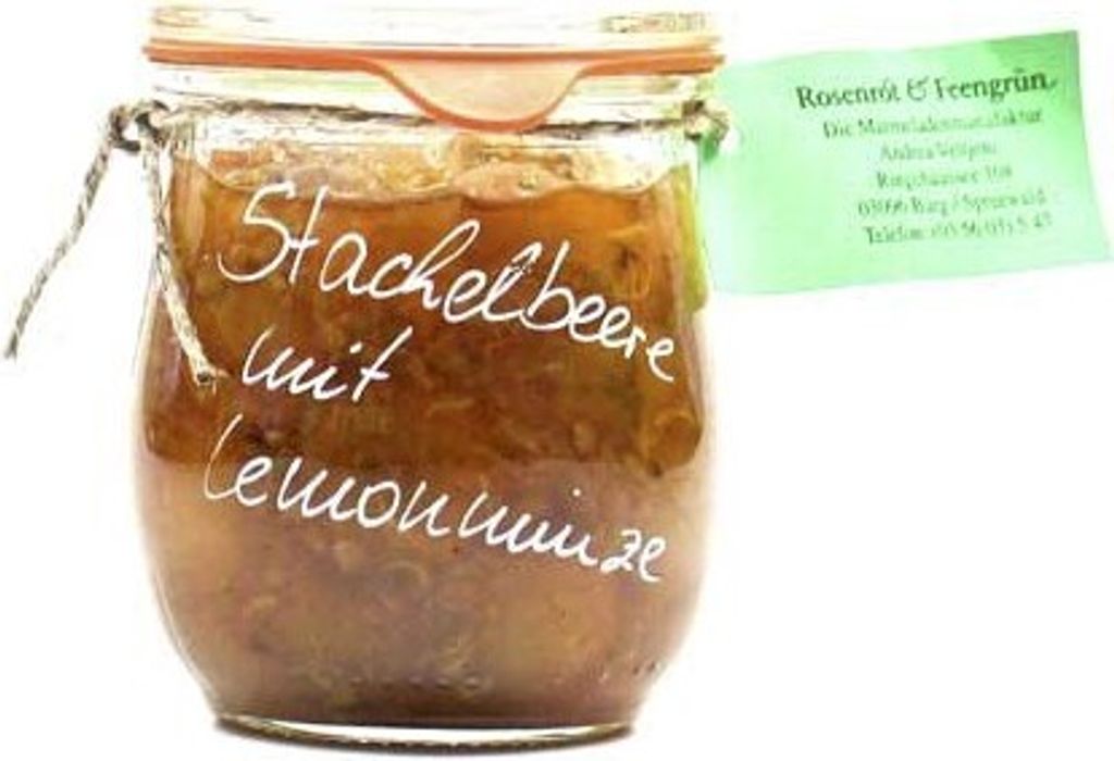 Gooseberry with Gin and Tonic Fruit Spread from "Rosenrot & Feengrün" (220 g)
