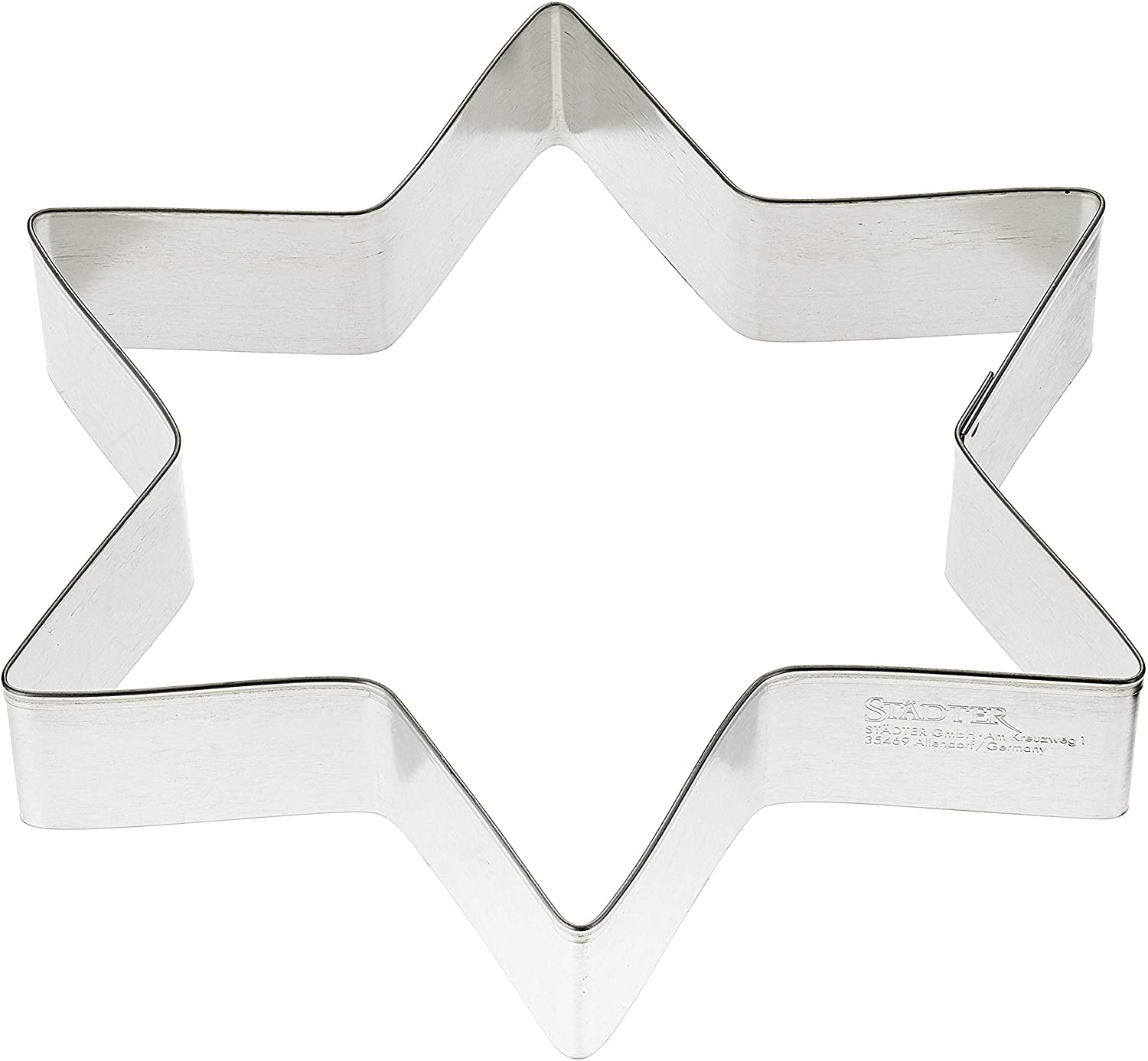 Staedter Städter Star diameter 18.0/3.0 cm high, tinplate, silver, 18 x 18 x 3 cm