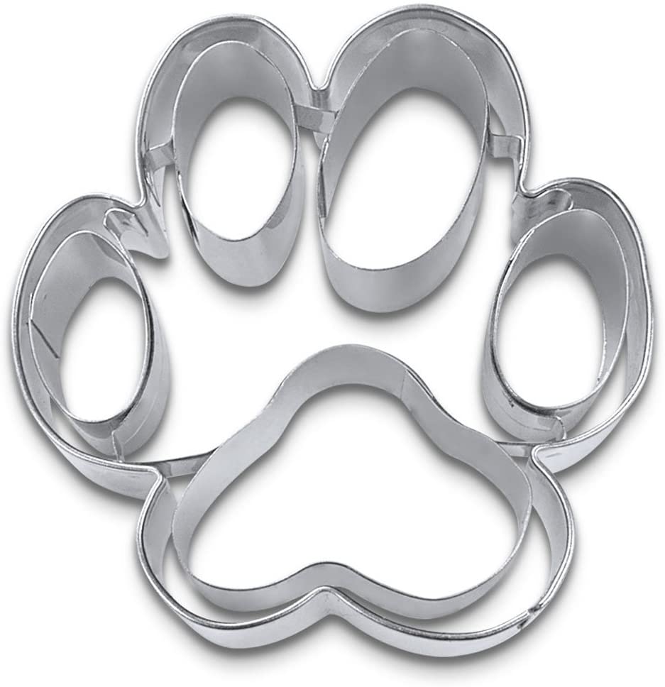 Staedter Städter 066120 Dog Paw Cookie Cutter Stainless Steel 7 cm