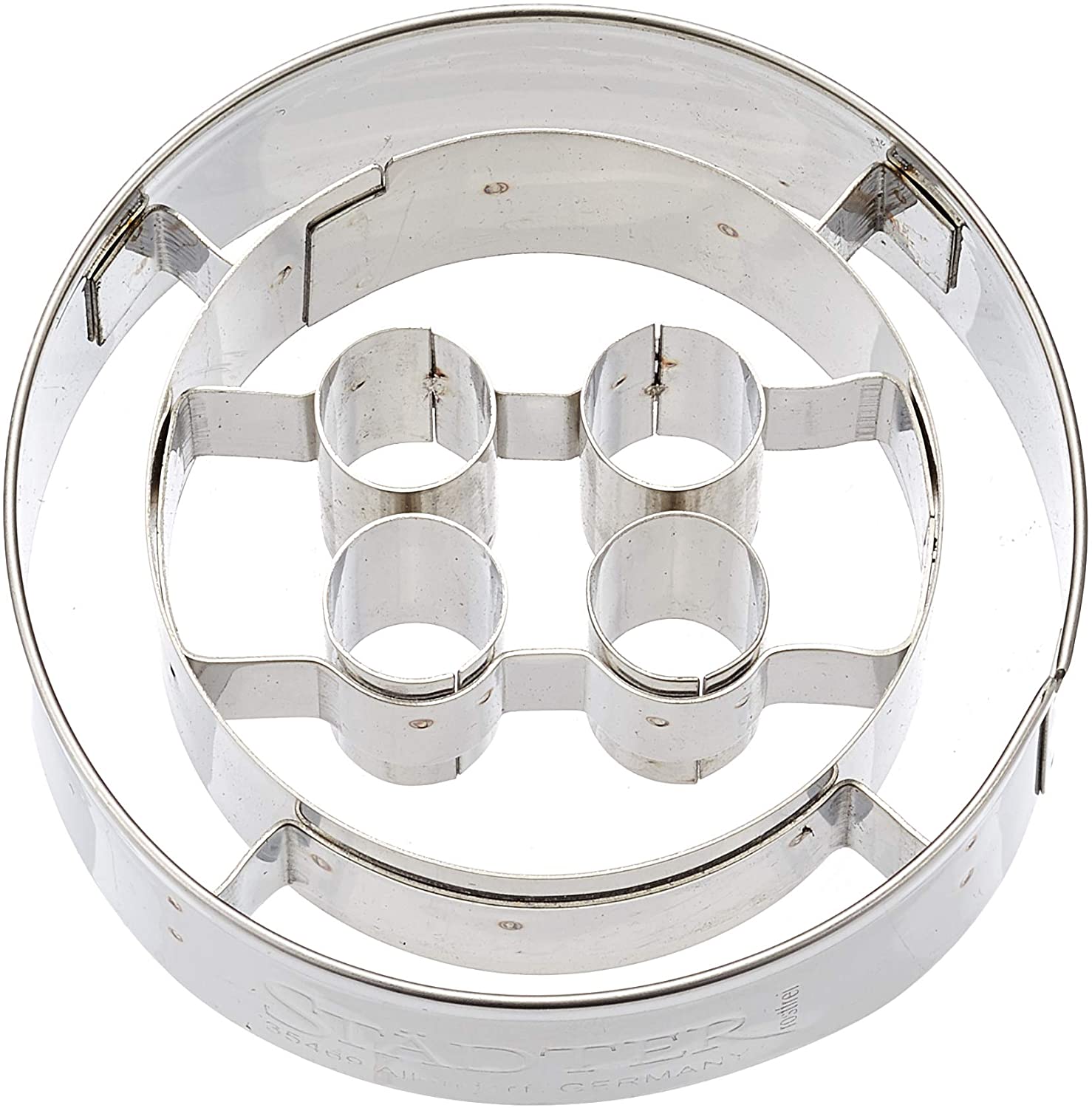 Staedter Städter 200203r4 Cookie Cutter Button 6 cm Stainless Steel