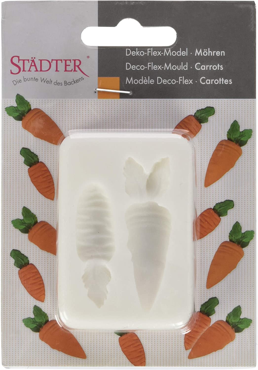 Staedter Städter 257306 Flexible Silicone Starfish Decoration Mould Model Carrot Carrots